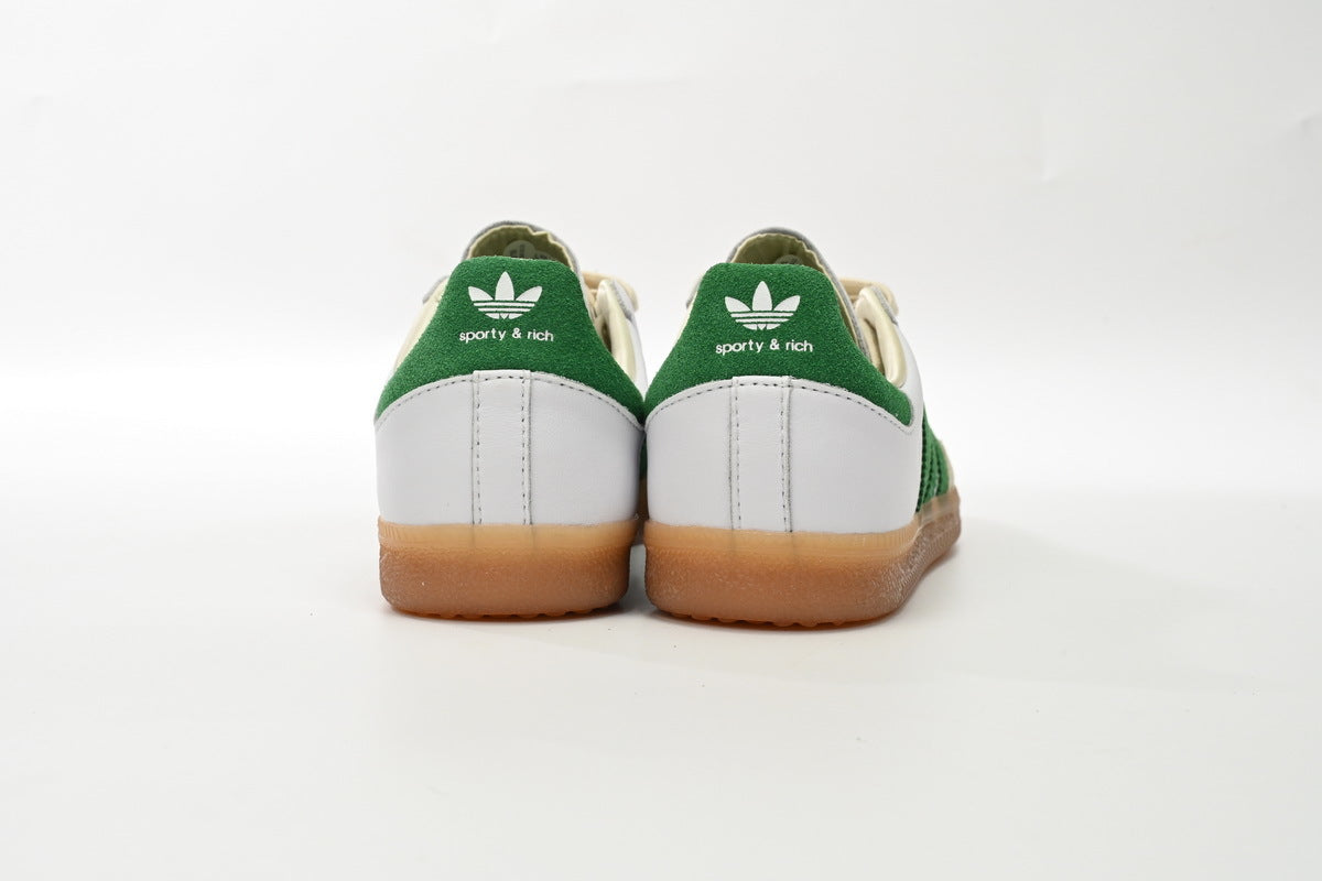 Adidas Samba Sporty & Rich White Green Gum Men & Women Casual Sneakers