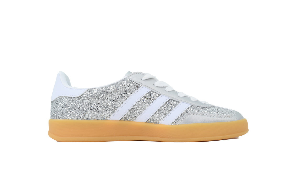 Adidas Gazelle Indoor Silver Glitter White Gum Men & Women Casual Sneakers