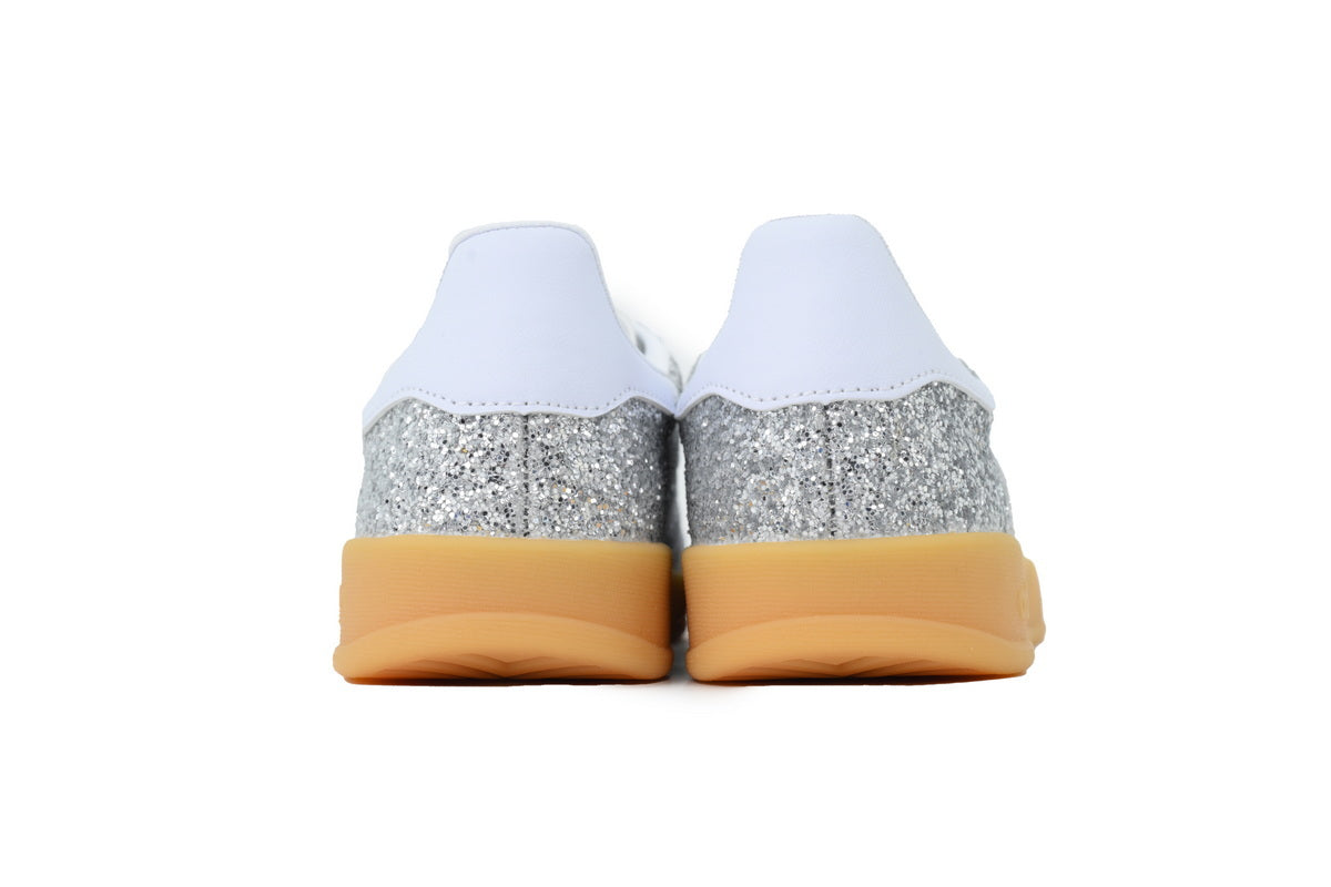 Adidas Gazelle Indoor Silver Glitter White Gum Men & Women Casual Sneakers