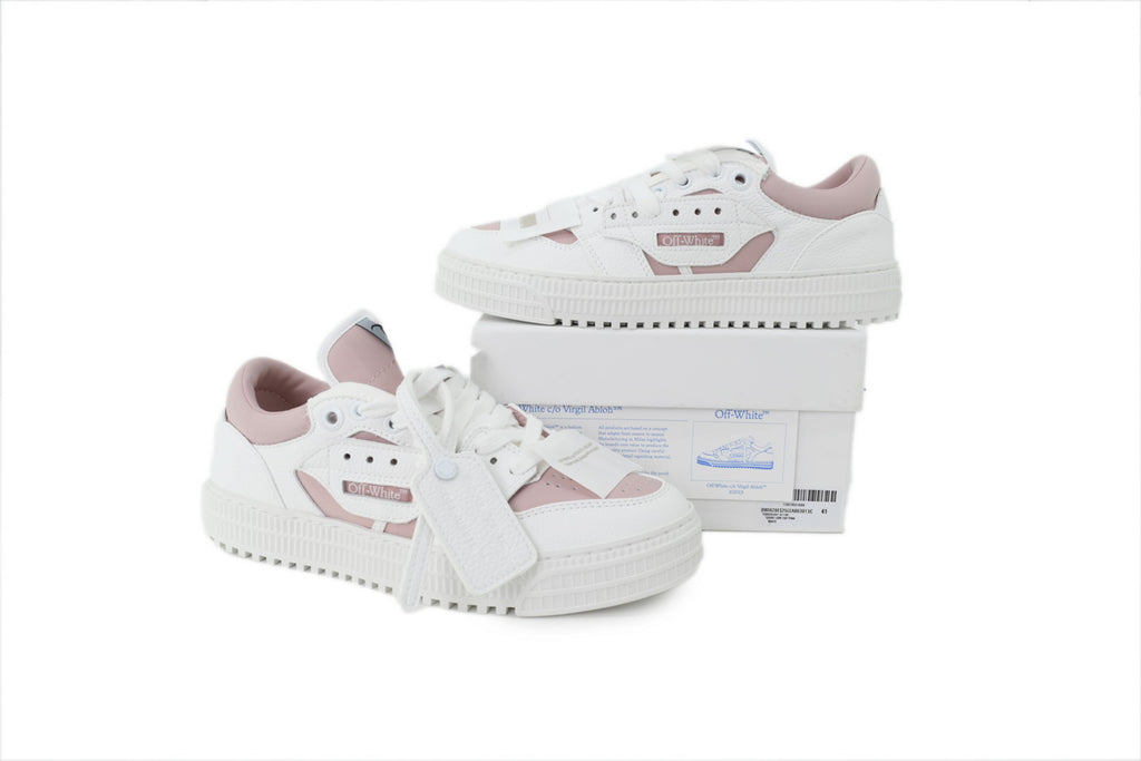 Off-White Low White Pink Leather Sneakers