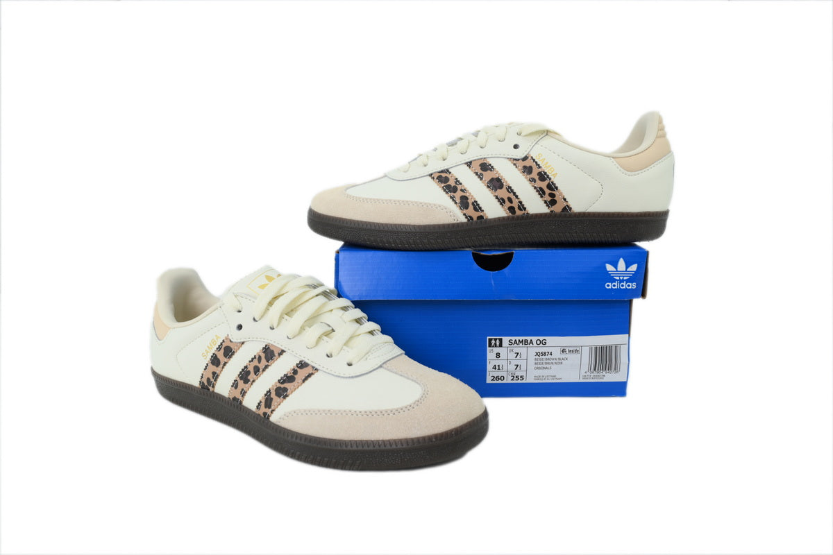 Adidas Samba Cream Leopard Dark Gum Unisex Sneakers