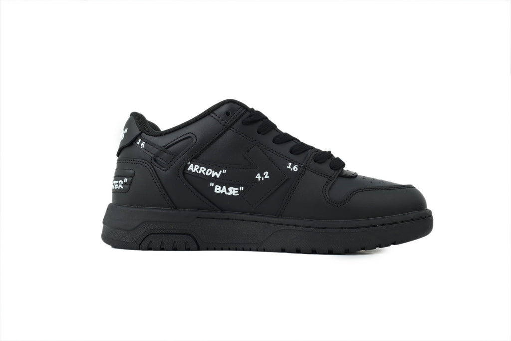 Off-White Out Of Office Low Top Sneaker Black Sketch Annotation