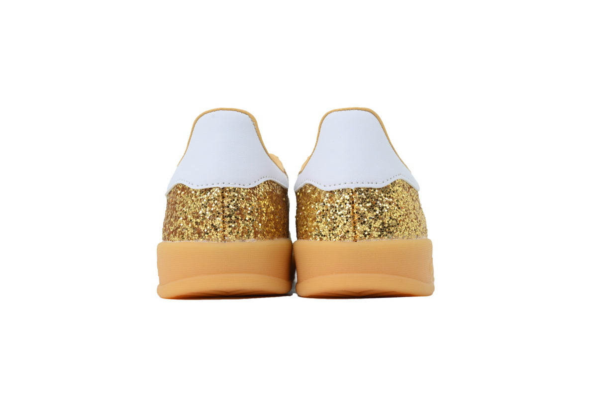 Adidas Gazelle Indoor Yellow Glitter White Gum Men & Women Casual Sneakers