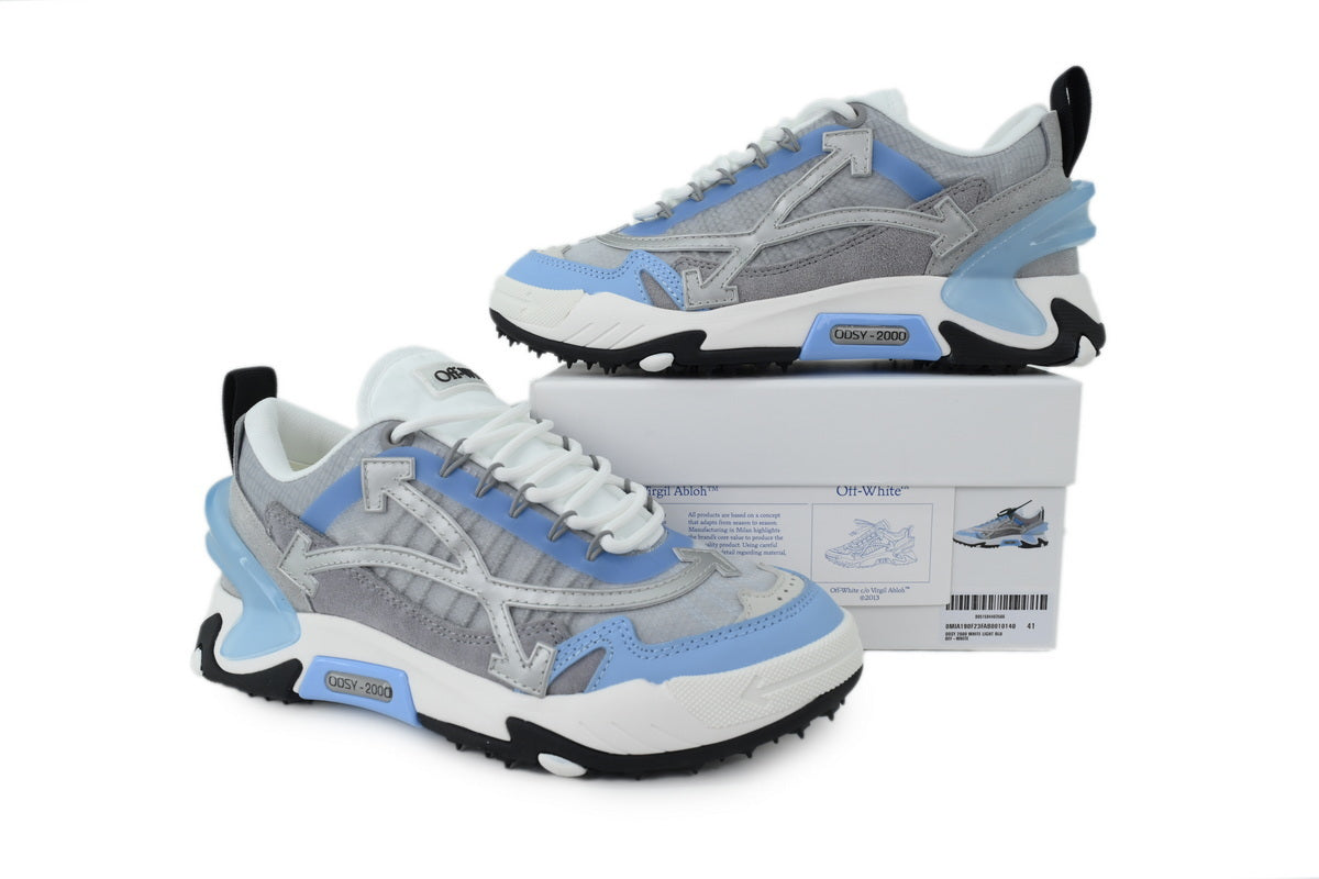 Off-White Odsy 2000 Grey Light Blue Chunky Sneakers