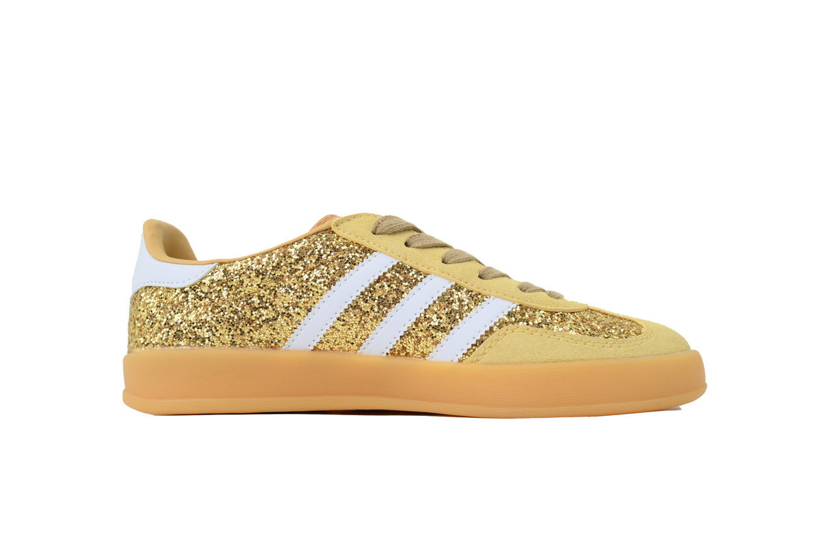 Adidas Gazelle Indoor Yellow Glitter White Gum Men & Women Casual Sneakers