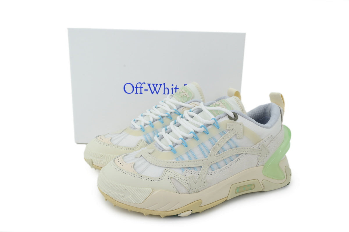 Off-White Odsy 1000 Cream Light Green Chunky Sneakers