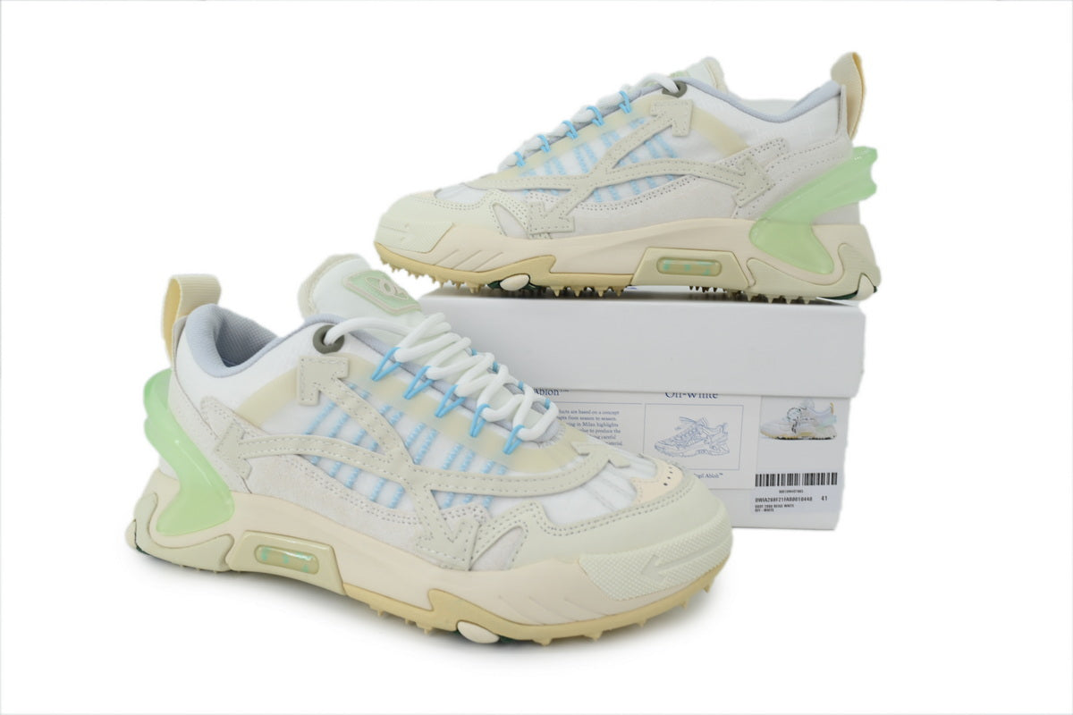 Off-White Odsy 1000 Cream Light Green Chunky Sneakers