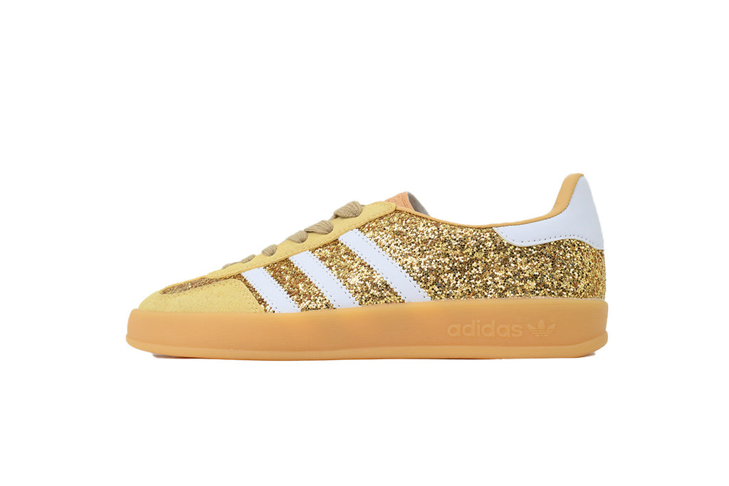 Adidas Gazelle Indoor Yellow Glitter White Gum Men & Women Casual Sneakers