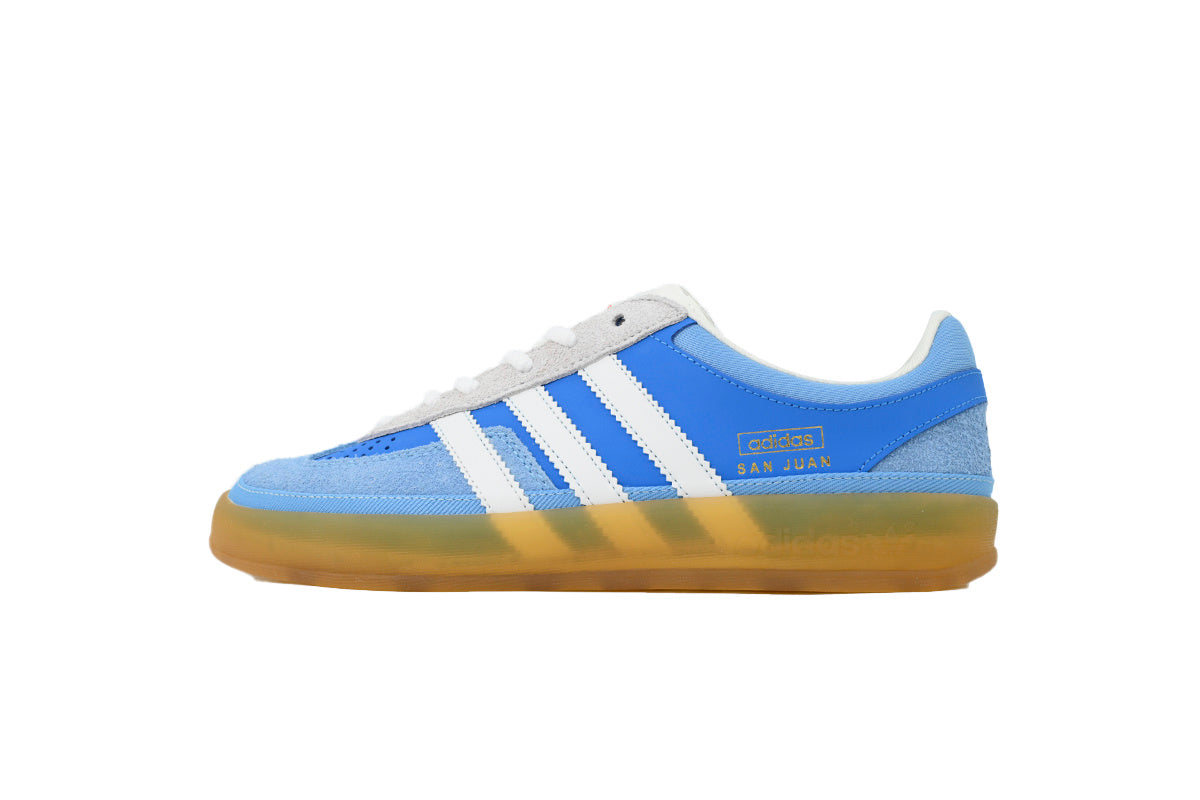 Adidas San Juan Sneakers Blue White Gum Sole Retro Suede Casual Shoes