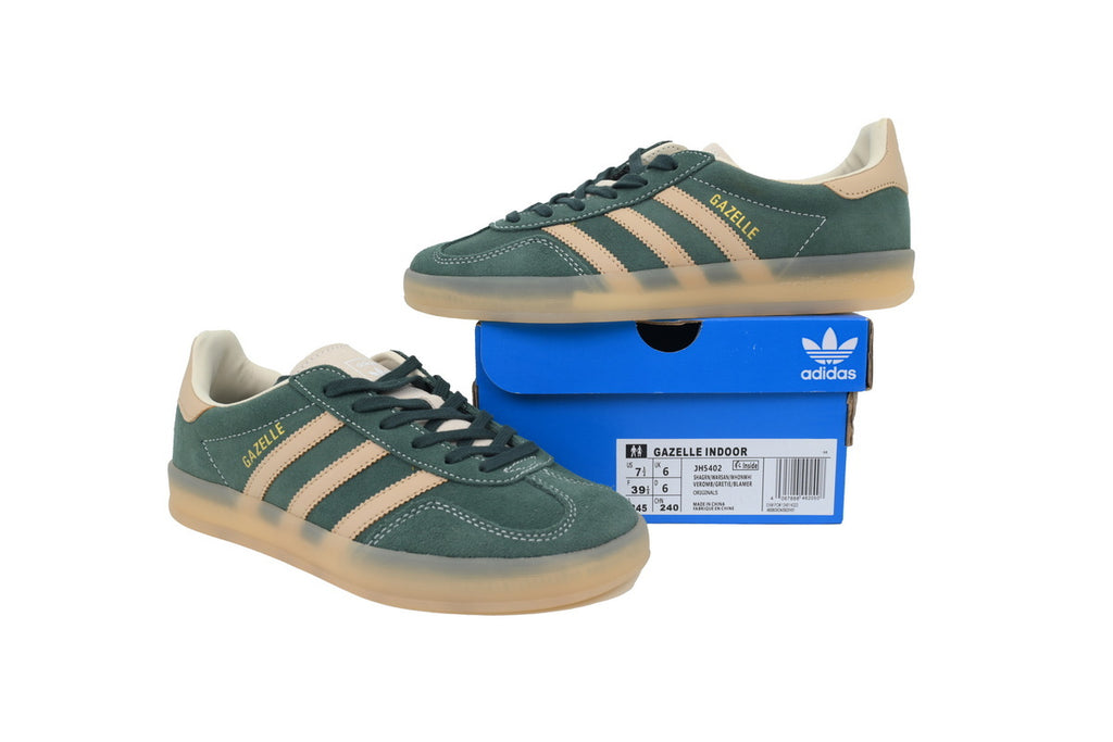 Adidas Gazelle Indoor Dark Green Beige Gum Men & Women Casual Sneakers