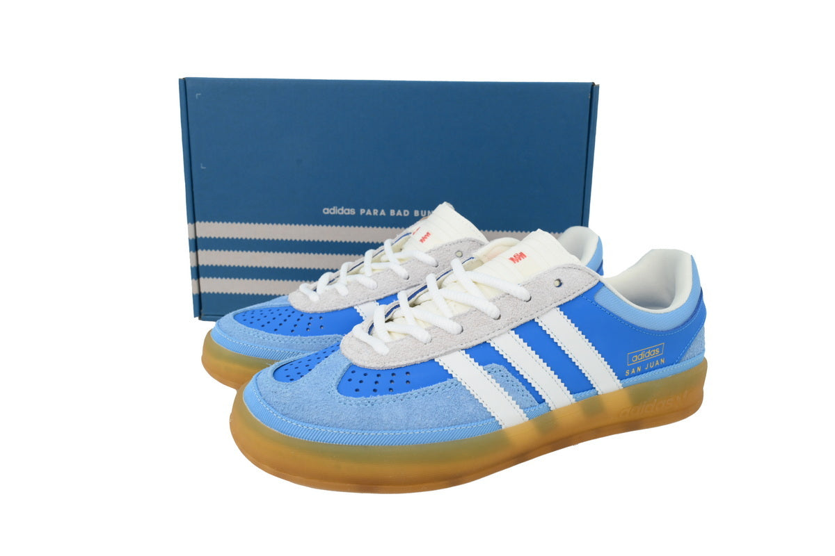 Adidas San Juan Sneakers Blue White Gum Sole Retro Suede Casual Shoes