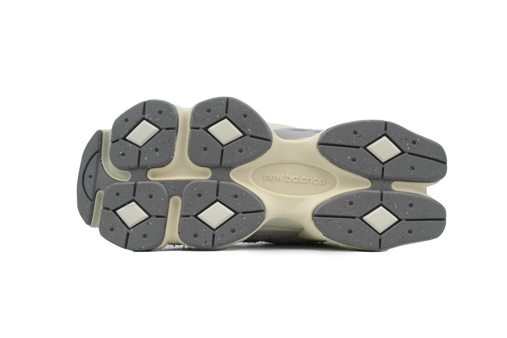 New Balance 9060 Grey Fluffy Suede Sneakers