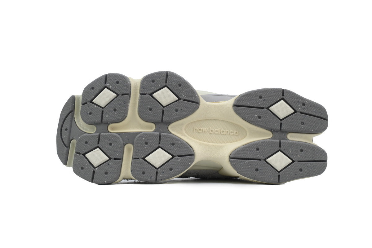 New Balance 9060 Grey Fluffy Suede Sneakers