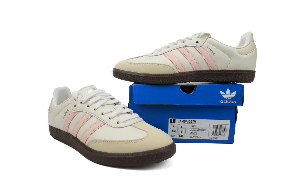 Adidas Samba Cream Beige Light Pink Women Sneakers