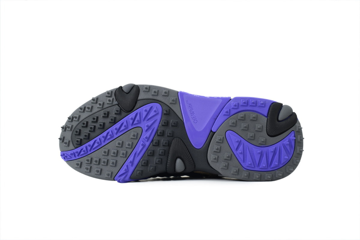 Off-White Odsy 1000 Black Tan Purple Chunky Sneakers