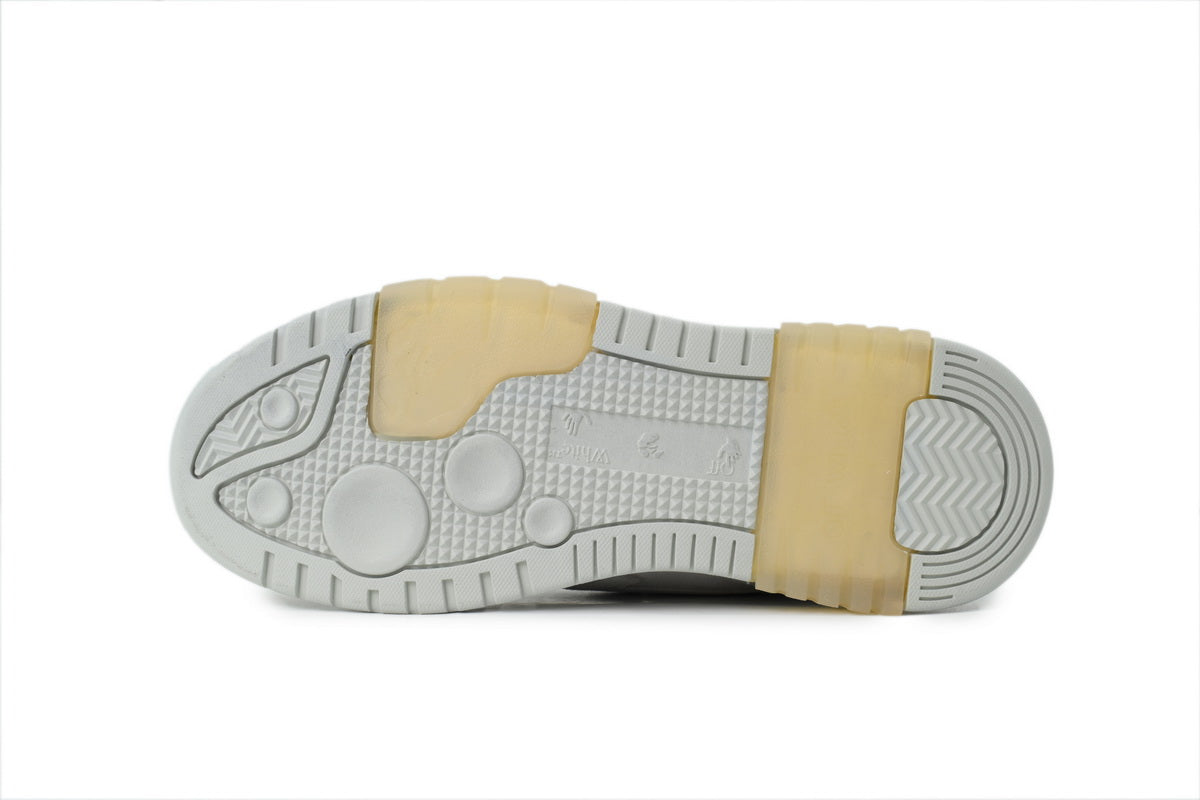 Off-White Out Of Office OOO Light Grey Washed Suede