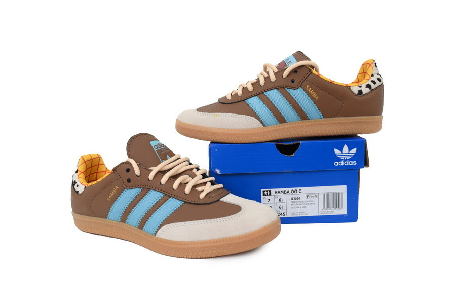 Adidas Samba Toy Story Woody Brown Blue Gum Unisex Sneakers