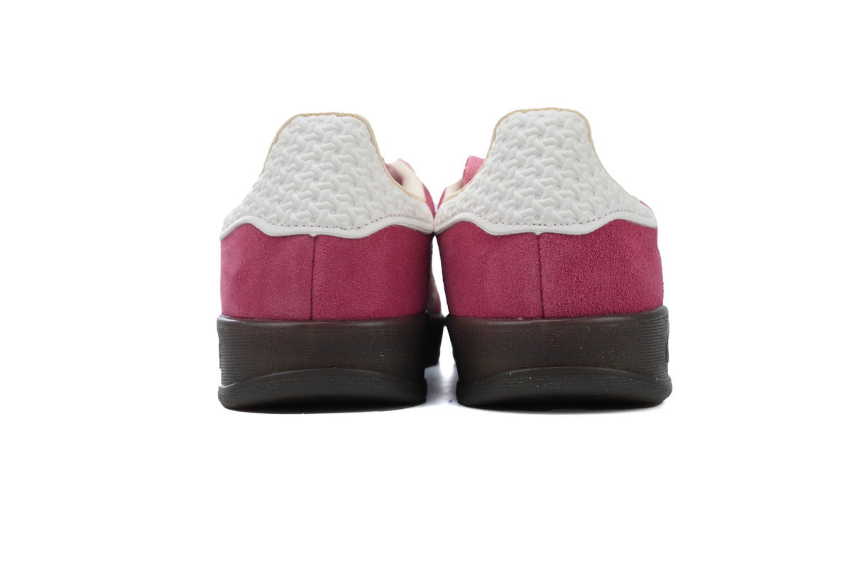 Adidas Gazelle Indoor Sneakers Pink White Gum Sole Retro Suede Shoes