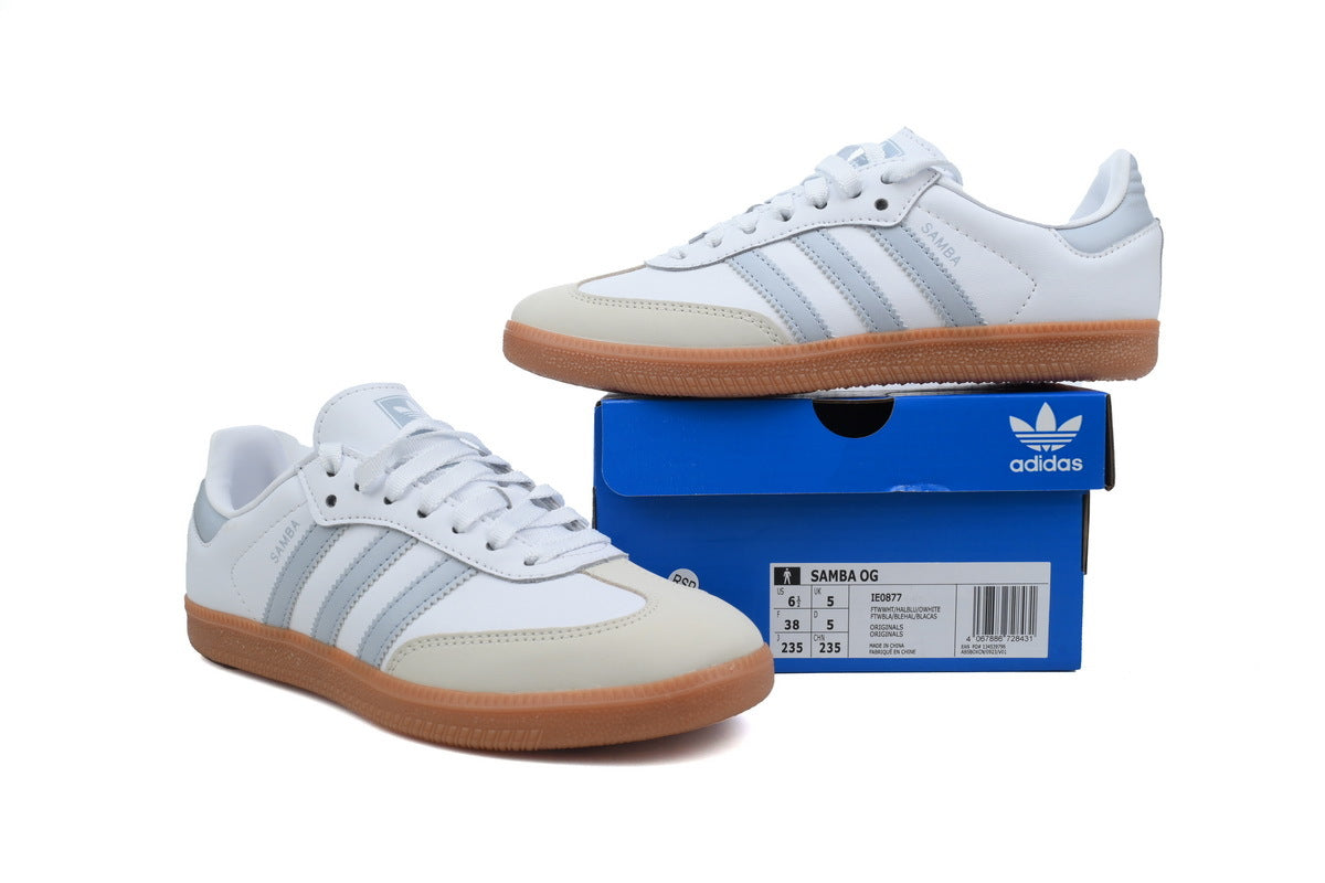 Adidas Samba White Light Grey Gum Unisex Sneakers