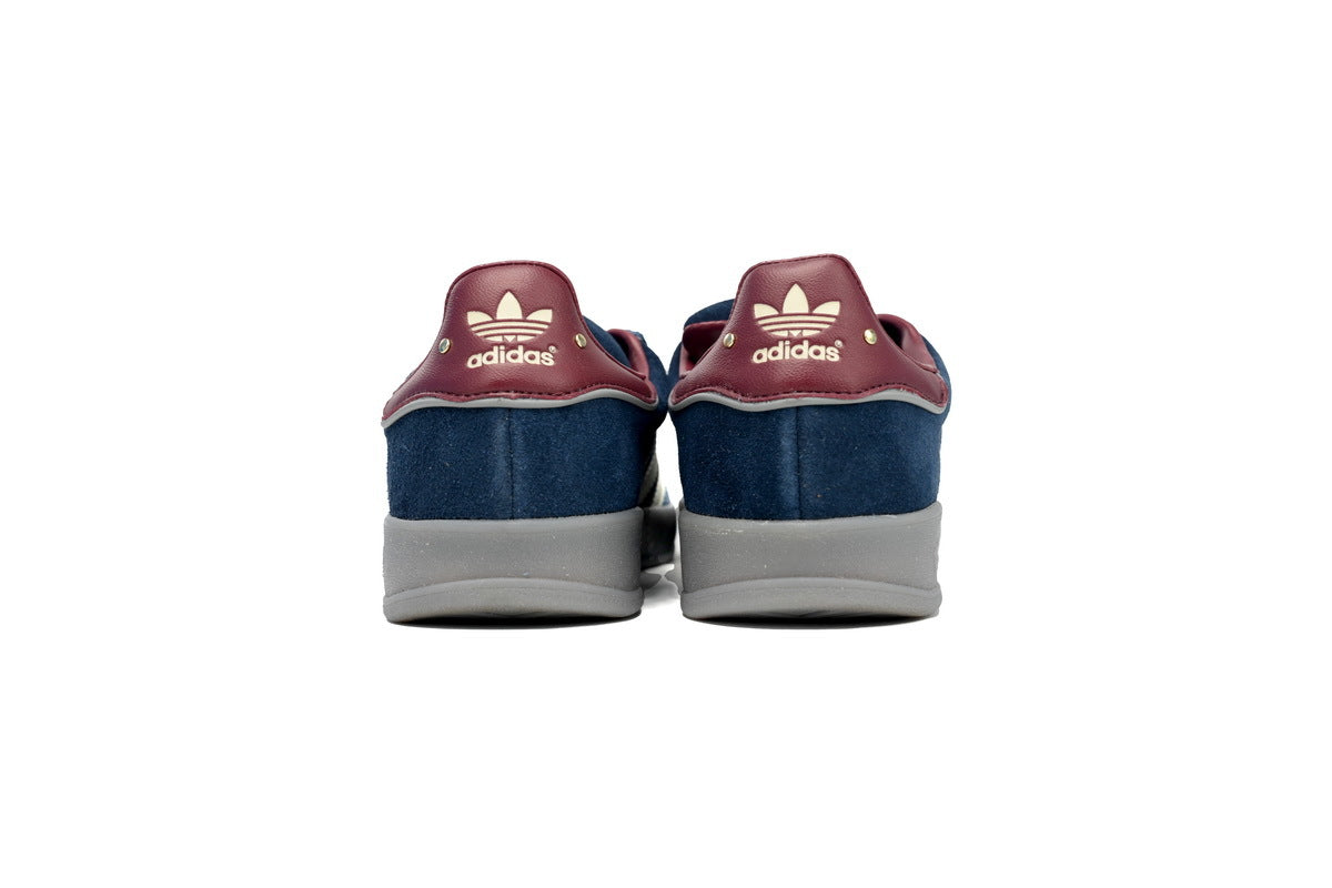 Adidas Gazelle Indoor Sneakers Navy Blue Burgundy Grey Sole Retro Suede Shoes