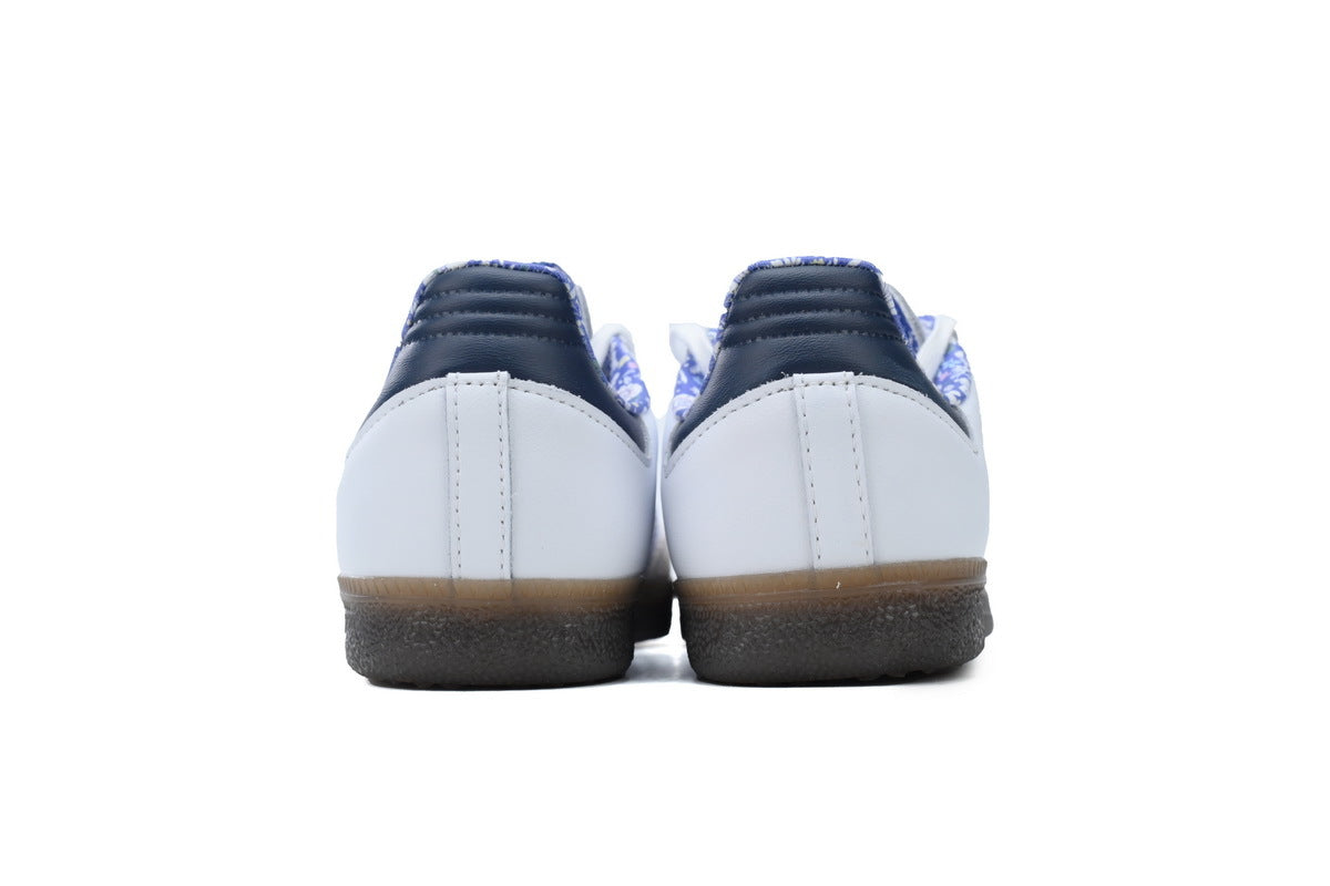 Adidas Samba White Blue Floral Women Sneakers
