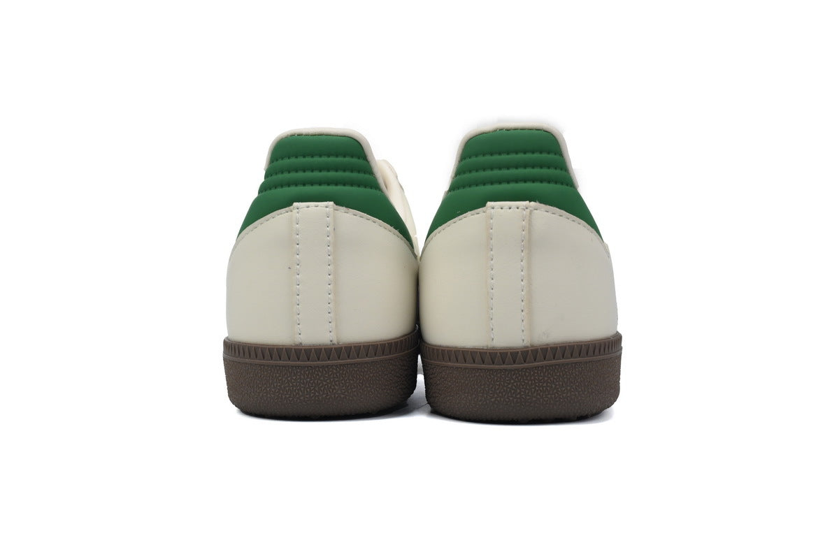 Adidas Samba Sneakers Off White Purple Green Gum Sole Retro Leather Shoes