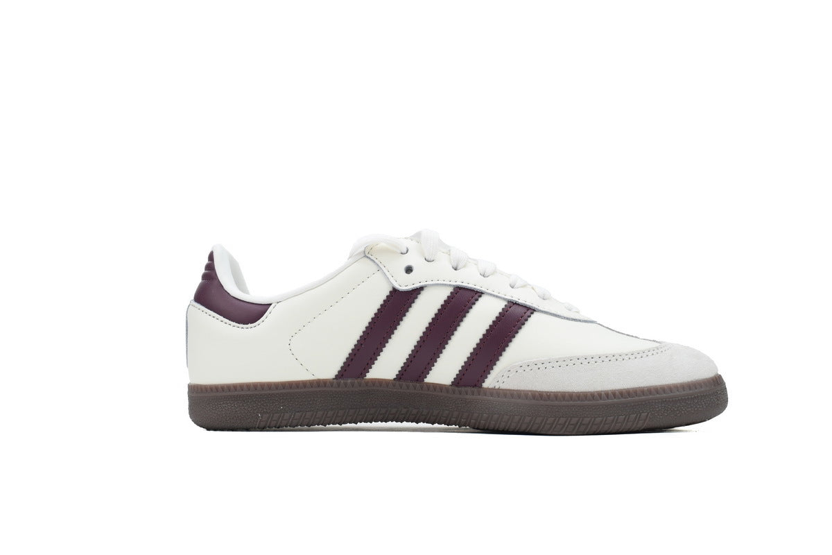 Adidas Samba Cream White Maroon Women Sneakers