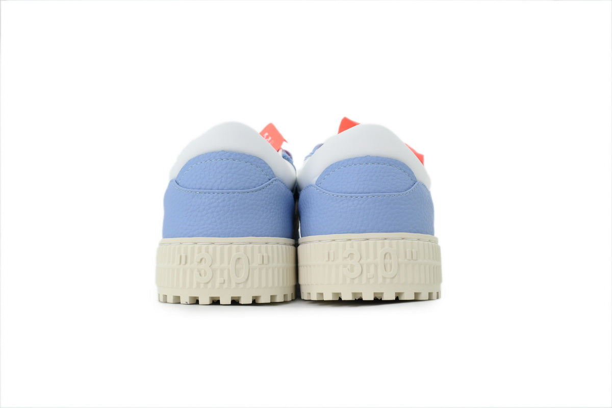 Off-White Low Light Blue White Leather Sneakers