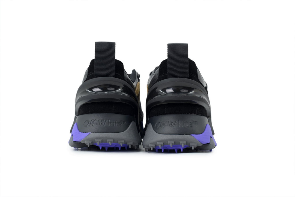 Off-White Odsy 1000 Black Tan Purple Chunky Sneakers