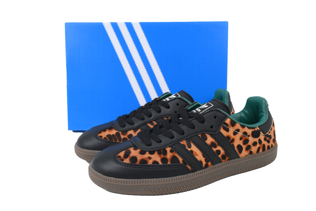 Adidas Samba OG Sneakers Leopard Black Green Gum Sole Retro Casual Shoes