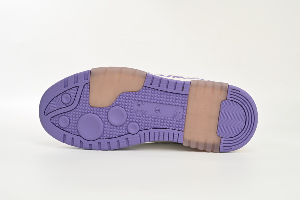 Off-White Out Of Office Low Top Sneaker White Purple Graffiti Arrow