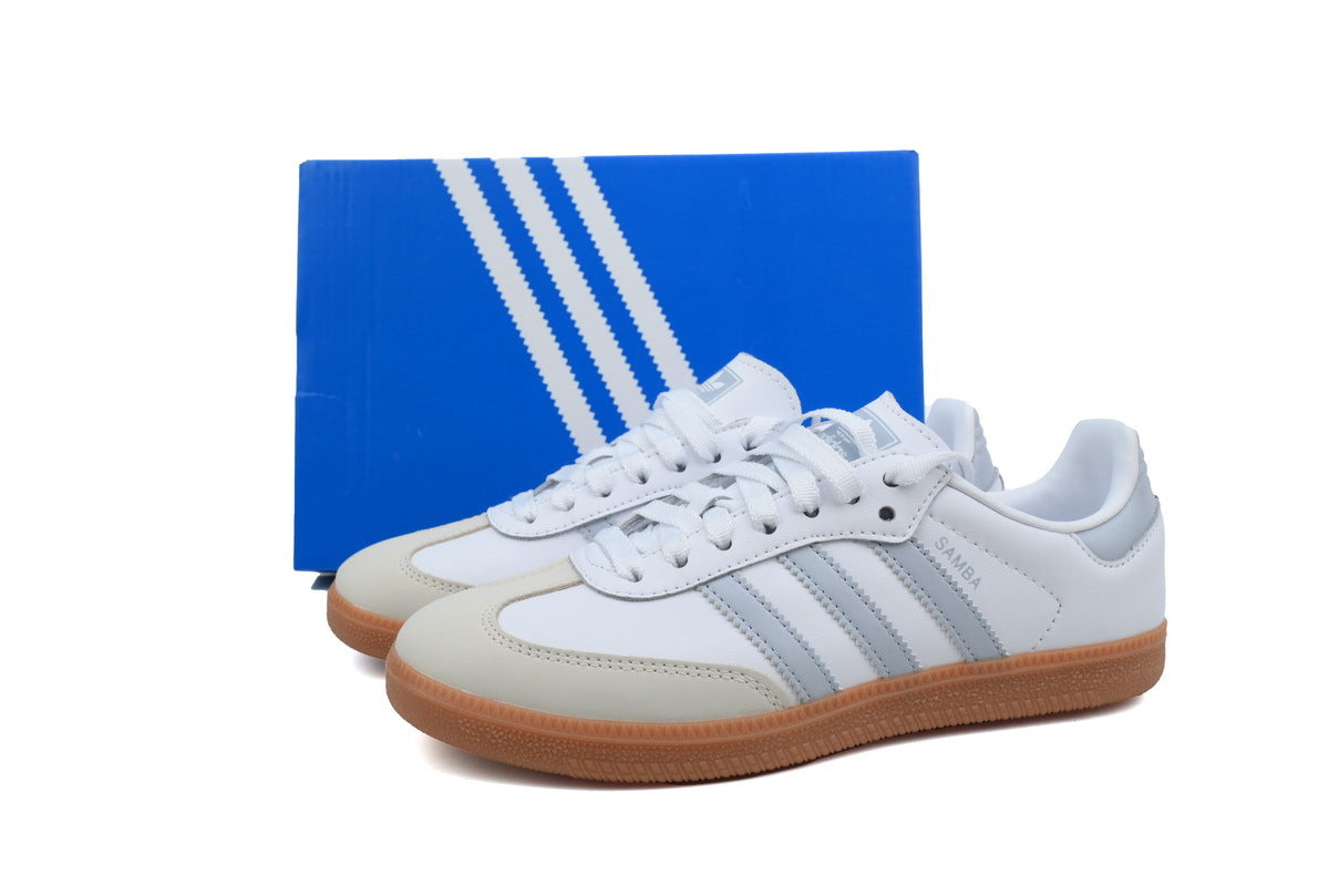 Adidas Samba White Light Grey Gum Unisex Sneakers