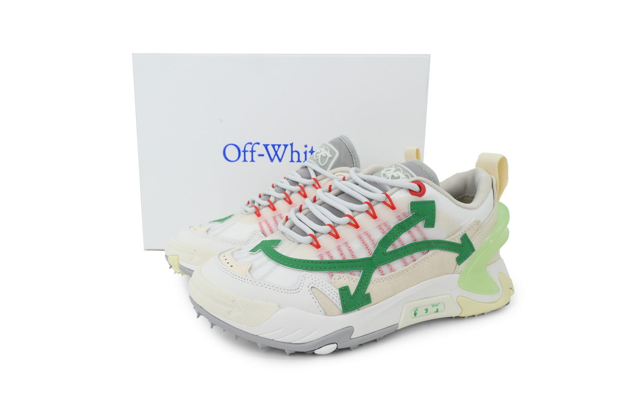 Off-White Odsy 2000 White Green Red Chunky Sneakers