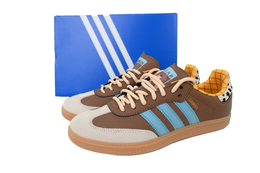 Adidas Samba Toy Story Woody Brown Blue Gum Unisex Sneakers