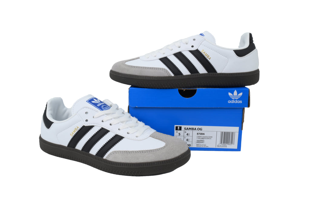 Adidas Samba OG Sneakers White Black Gum Sole Leather Suede Retro Shoes