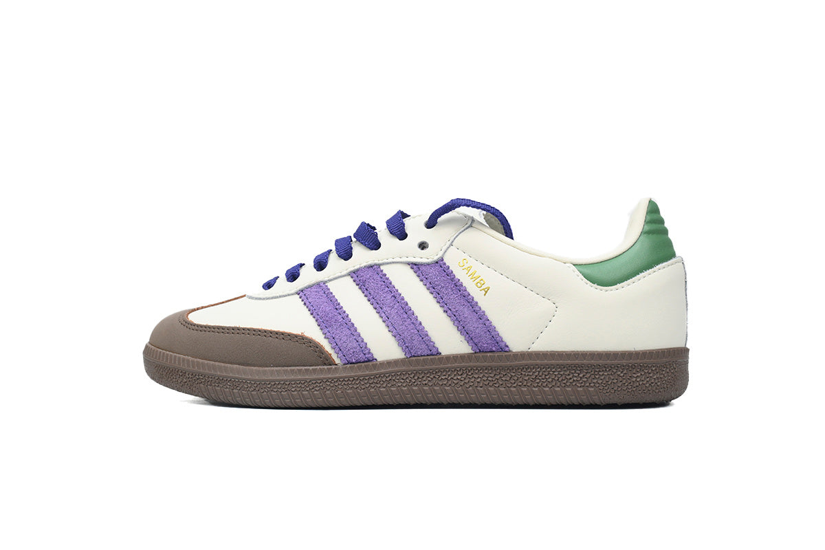 Adidas Samba White Brown Purple Green Men & Women Casual Sneakers