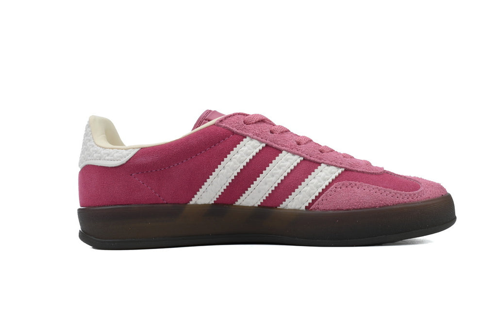 Adidas Gazelle Indoor Sneakers Pink White Gum Sole Retro Suede Shoes