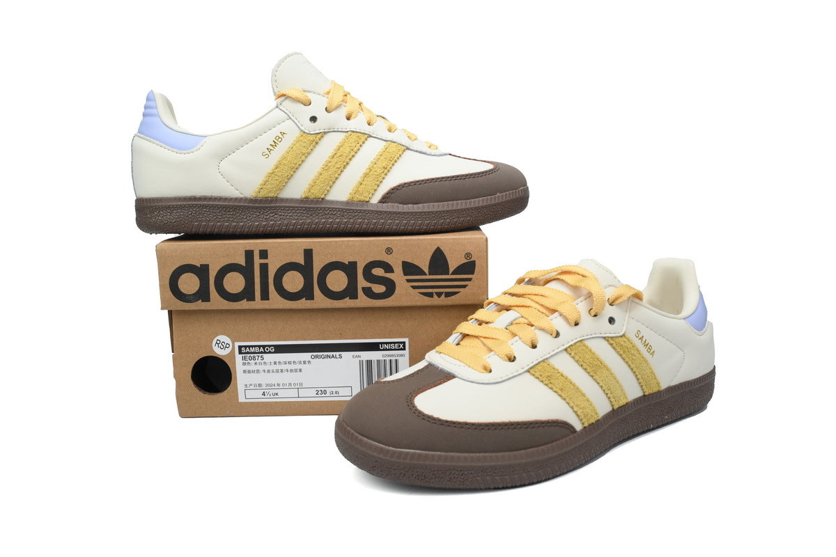 Adidas Samba Off White Yellow Light Blue Women Sneakers