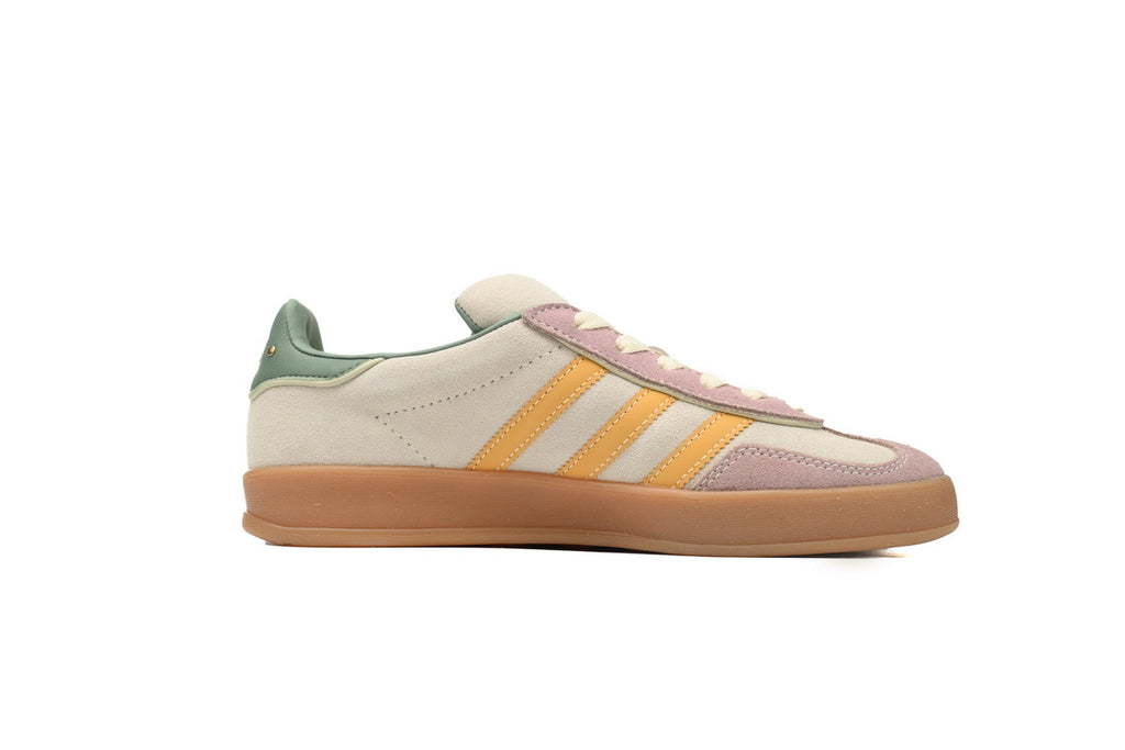 Adidas Gazelle Indoor Sneakers Off Pink Yellow Gum Sole Retro Suede Shoes