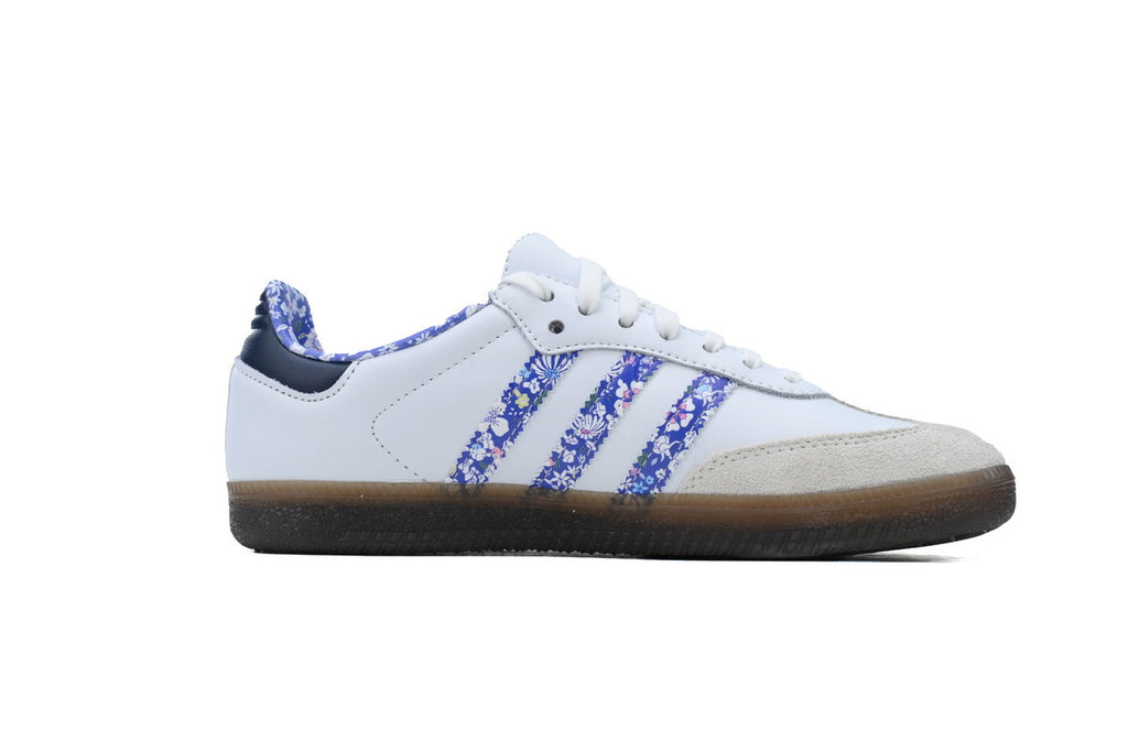 Adidas Samba White Blue Floral Women Sneakers