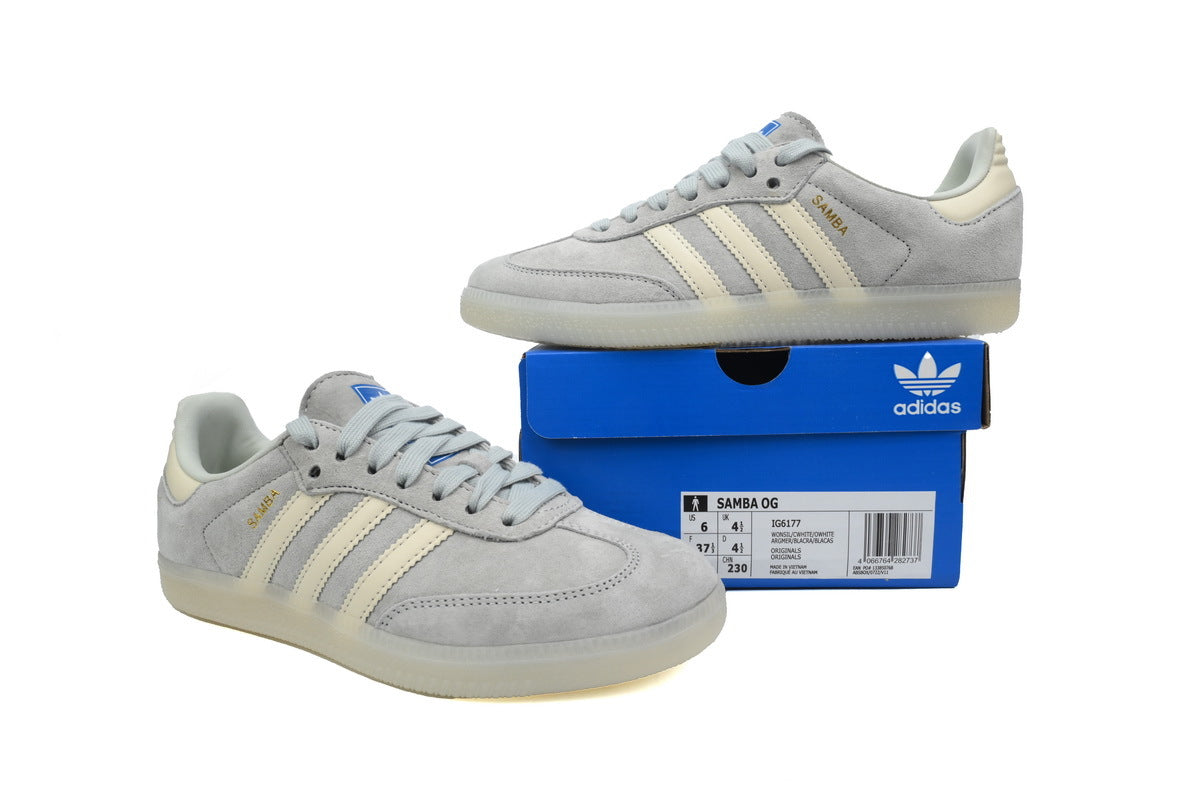 Adidas Samba Light Grey Cream Women Sneakers