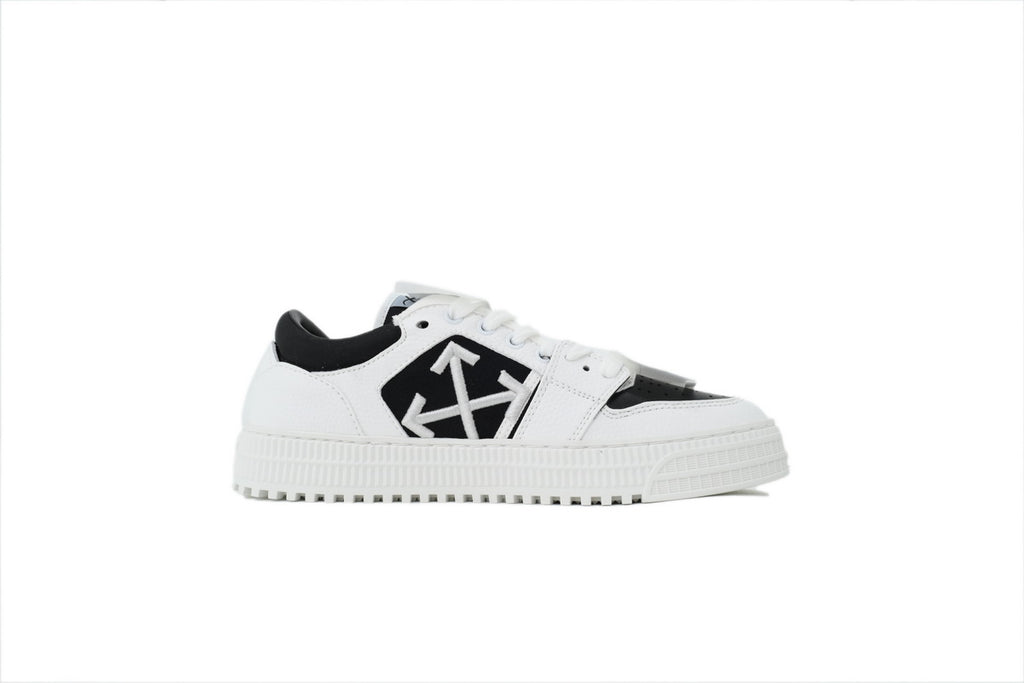 Off-White Low White Black Leather Sneakers