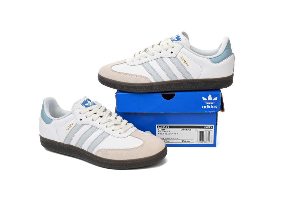 Adidas Samba White Light Blue Gum Men & Women Casual Sneakers