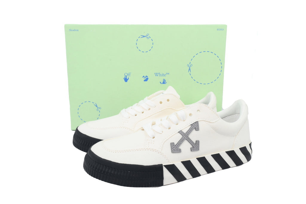 Off-White Vulcanized White Grey Arrow Low Sneakers