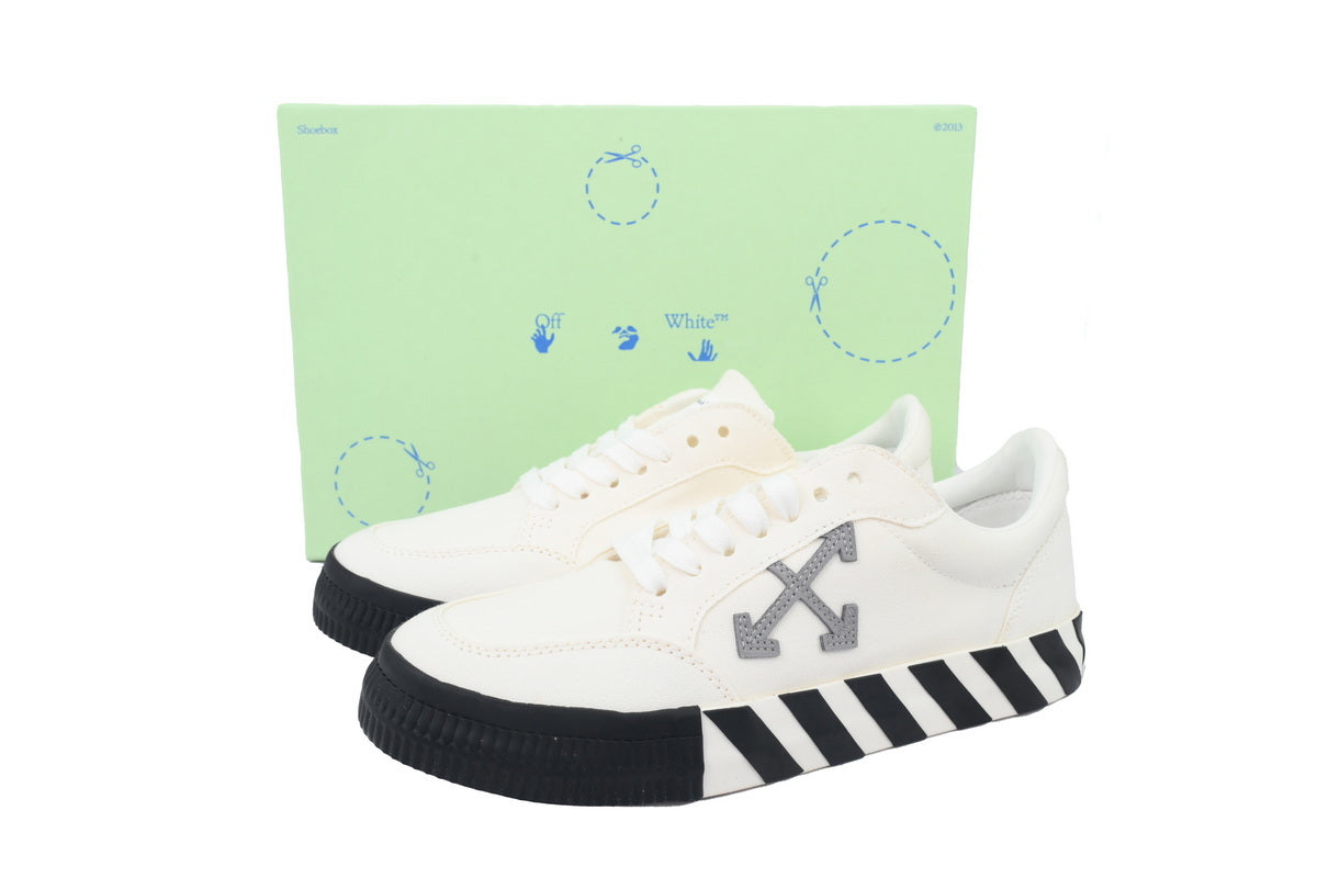 Off-White Vulcanized White Grey Arrow Low Sneakers