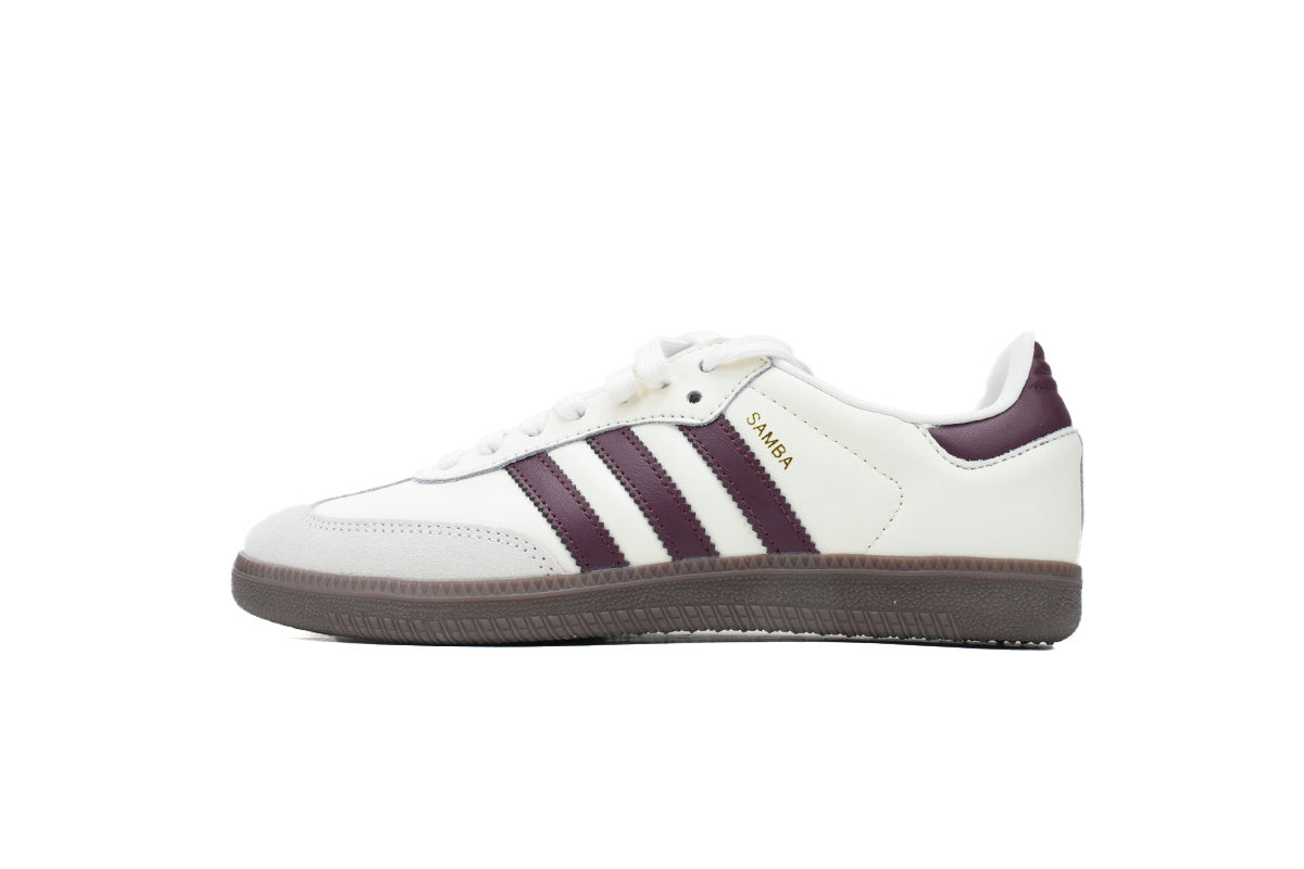 Adidas Samba Cream White Maroon Women Sneakers