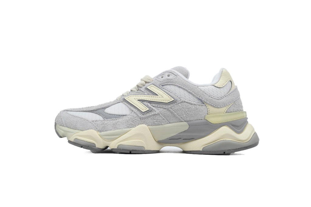 New Balance 9060 Grey Fluffy Suede Sneakers