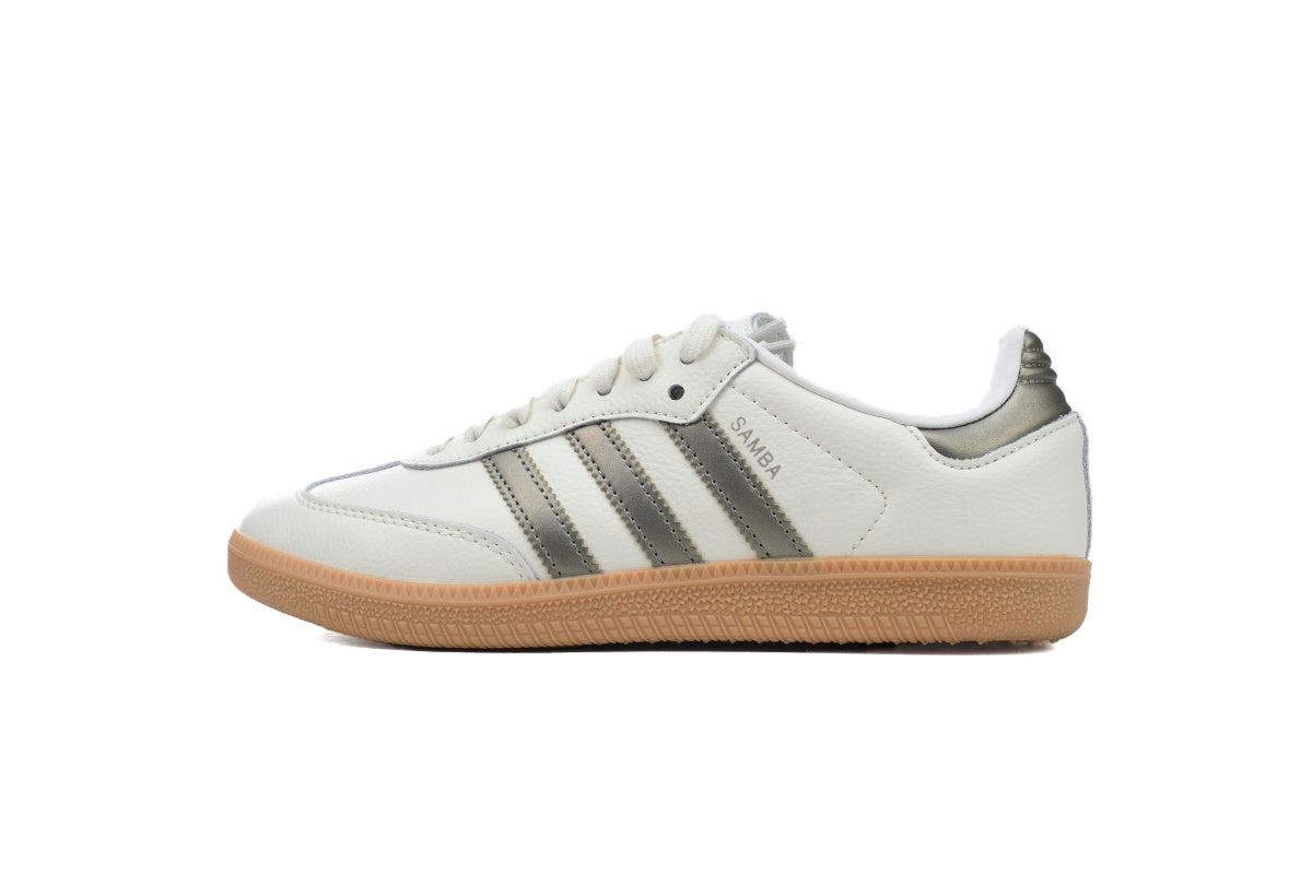 Adidas Samba Off White Metallic Silver Women Sneakers