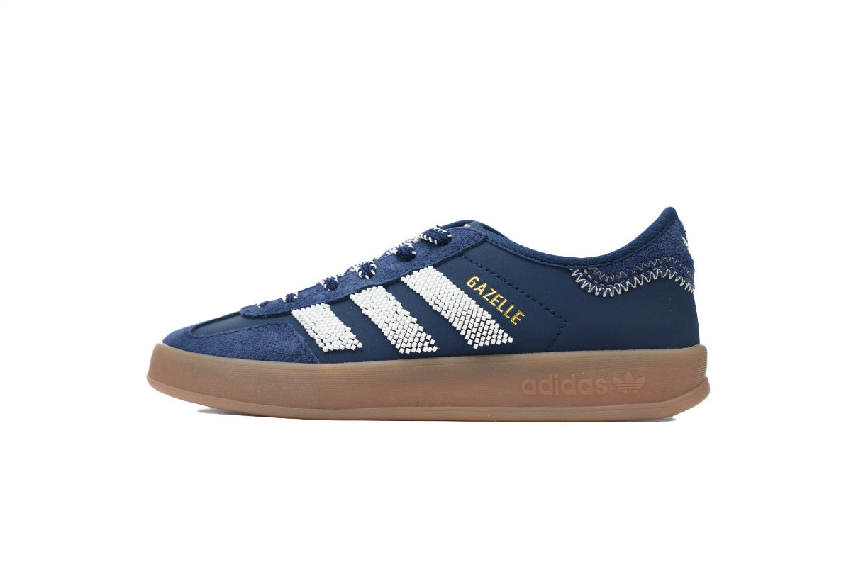 Adidas Gazelle Indoor Sneakers Navy White Gum Sole Retro Suede Shoes