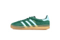 Adidas Gazelle Indoor Sneakers Dark Green Light Blue Gum Sole Retro Suede Shoes